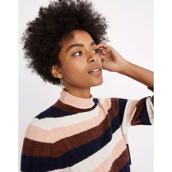 Madewell Striped Evercrest Turtleneck Sweater in Coziest Yarn - Picture 4 of 9